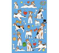 Fox Terrier Notebook - Lined Pages book for notes or journal: Wire Haired Fox Terrier Notebook