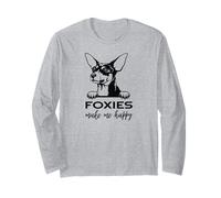 Fox Terriers Make Me Happy | Funny Smooth Fox Terrier Lover Long Sleeve T-Shirt