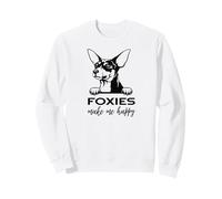 Fox Terriers Make Me Happy | Funny Smooth Fox Terrier Lover Sweatshirt