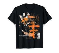 Fox Text Abstract Animal Geometric Art Graphic Fox T-Shirt
