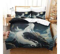 Fox Three-dimensional Printing Bedding Bedding Ensemble Fox Quilt Cover Ultra-fine Fiber Pillow Slip Included Soft And Easy to Maintain Super King（260x220cm）