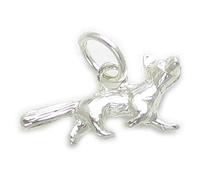 Fox TINY sterling silver charm .925 x 1 Foxes charms Dog Vixen