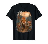 Fox Trail Mushroom Forest Cottagecore Path Value Graphic T-Shirt