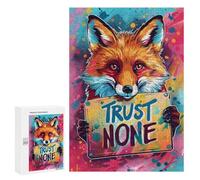 Fox Trust None Poster Puzzle 1000 Teile Schwer Puzzle Spielzeug Lernspiel Impossible Herausforderungsspielzeug Für Erwachsene Kinder 300 PCS