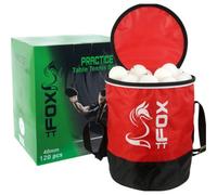 Fox TT 120 Pack 40mm Practice Table Tennins Balls & Bag - Long Lasting Training Level