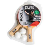 Fox TT 2 Star Table Tennis Bat & Ball Starter Set - 1.5mm Sponge 5mm Blade Racket Kit