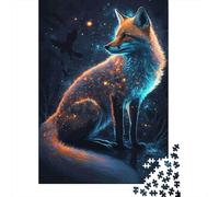 Fox Under Stars 1000 Piece Extra-thick Cardboard Diy Jigsaw Puzzle Adults Kids 12 Years Up Fun Challenging Family Game Beautiful Decoration 70x50cm/1000pcs