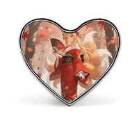 Fox Under The Maple Tree Lapel Pins Cute Heart Badge Brooches Unisex Metal Enamel Pin for Clothing, Hats, Bags & Backpacks