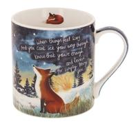 Fox Under The Moon Boxed Ceramic Coffee Mug, Simply You Sentimental Art Tea Mug