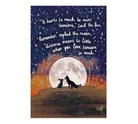 Fox Under the Moon Miss Someone Love - Thoughtful Illustrated Greeting Card