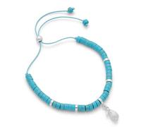 Fox Under The Moon “Real Friends Know What Matters Most” Silver Plated Bracelet - Rabbit Charm Friendship Gift - Adjustable Cord Bracelet by Stacey McNeill