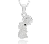 Fox Under The Moon Silver Plated Necklace, Friends, Little Hug, Friendship, Little Things and Shining Light - Friendship gift on a Message Card by Stacey McNeill