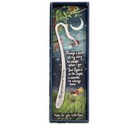 Fox Under The Moon Silver Plated Sentiment Bookmark - Inspirational Quote Gift with Charm - Friendship & Life Message - Stacey McNeill (Part of My Story)