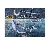 Fox Under The Moon Soul Mates Rainbow Art Print, A4 Size, Inspirational Quote Wall Decor, Part of a Collection, Sentimental Message, Unframed