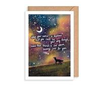 Fox Under The Moon Thoughtful Just to Say Card Star - Illustrated Greeting Card