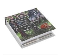 Fox Under The Moon What If Memo Block & Pen | Memo Block, Includes Pen, Fox Design, Stationery Set