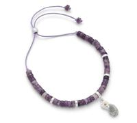 Fox Under The Moon “You Are Loved” Silver Plated Bracelet - Hedgehog & Flower Charm Sentimental Gift - Adjustable Cord Bracelet by Stacey McNeill