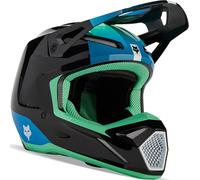 FOX V1 Ballast MIPS Motocross Helmet, black-green-blue, size 2XL for Men