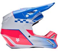 FOX V1 COLLECT CONT. MX-Helm blau-pink XXL