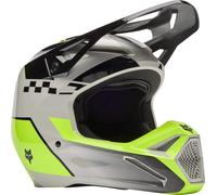 FOX V1 Collect Motocross Helmet, black-grey-yellow, size 2XL for Men
