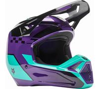 FOX V1 Collect Motocross Helmet, green-purple, size S for Men