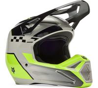FOX V1 Collect Youth Motocross Helmet, black-grey-yellow, size S