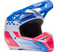 FOX V1 Collect Youth Motocross Helmet, blue/pink, size Y/L (52/53)