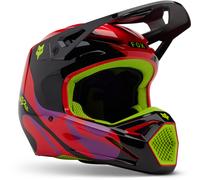 FOX V1 Emotion Motocross Helmet, black/red/yellow, size XXL (63/64)