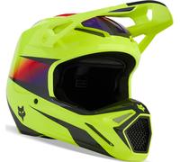 Fox V1 Flora motocross helmet yellow size XXL