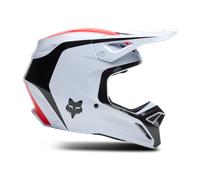 §FOX V1 Flow MX Helmet White-Red§