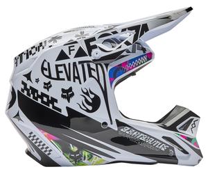 FOX V1 Image Cosmo Motocross Helmet unisex White/Black, XL
