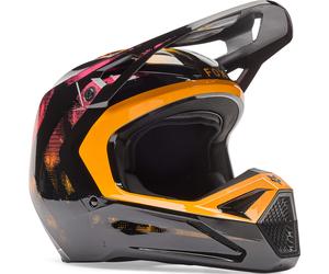FOX V1 Kairos Youth Motocross Helmet, black/orange, size Y/S (49/51)