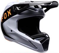 FOX V1 Noble Youth Motocross Helmet, black-white-yellow, size M