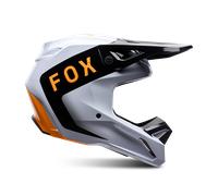 FOX V1 Noble Youth Motocross Helmet, black-white-yellow, size L
