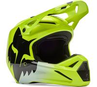 FOX V1 Shield Youth Motocross Helmet, yellow, size M
