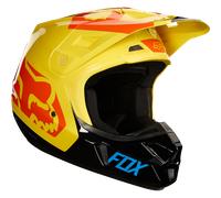 FOX V2 Preme Motocross Helmet, black-red-yellow, size M for Men
