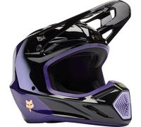 FOX V3 Drip Motocross Helmet, black-purple, size 2XL for Men