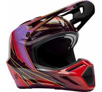 FOX V3 RS Canvas Motocross Helmet, black-red, size S for Men