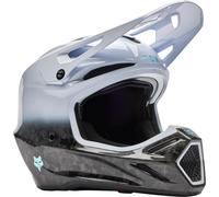 FOX V3 RS Ghost Motocross Helmet, black-white, size M for Men