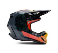 FOX V3 RS Grid MX Helmet Black/OrangeM Black,Orange