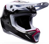 FOX V3 RS Tactile Carbon Motocross Helmet, white/pink/black, size M