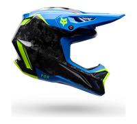 FOX V3 RS Tactile Carbon Motocross Helmet, blue/yellow/black, size XL