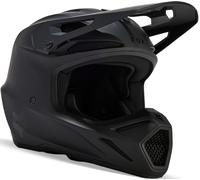 Fox Racing YTH V3 Solid Helmet - Youth Mips Technology, Lightweight Composite Fiberglass Shell, Internal Hydration System, Matte Black, Size: YS