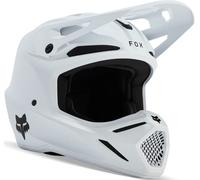FOX V3 Solid Youth Motocross Helmet, white matt, size Y/S (49/51)