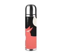 Fox Vacuum Bottle with Full-Body Design – Premium Insulated Stainless Steel Thermos with Pu Leather Exterior for Outdoor, Office, and Home Use