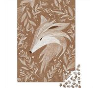 Fox Wall Art Print-5 Jigsaw Puzzles Puzzles for Adults Kids. 1000 Pieces Whimsical Challenge Toy Educational Game Home Decoration for Adults& Kids Age 14 Years Up 38x26cm/1000pcs