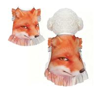 Fox Wash Print L Pet Apparel for Small Dogs-Cute Summer Outfit for Puppy, Soft Breathable Pet Clothes for Cat