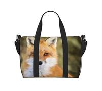Fox Water-Resistant Crossbody Travel Bag, Large Carry-On with Adjustable Strap, Multi-Compartment Weekender for Gym, Travel, Outdoor