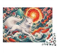 Fox Waves Sun Mountain 1000 Pieces Mini Jigsaw Puzzle for Adults