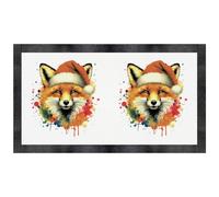 'Fox Wearing A Santa Hat' Pet Feeding Mat (PM00026918)